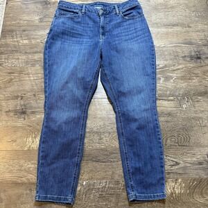 LL Bean Denim Blue Jeans Womens 14 Pet Petite Original Fit‎ /Relaxed 26in Inseam